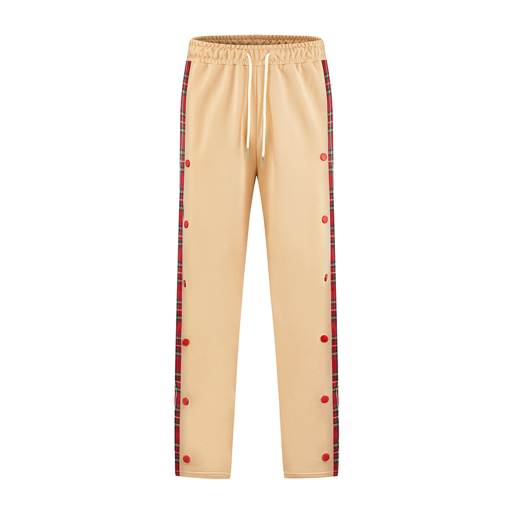 Herren Sweatpants Gerade Freizeithose Mit Schnallengürtel_voghion.com