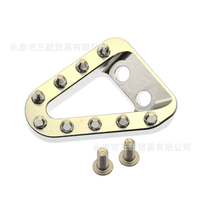 Adjustable Cnc Machined Anti-Slip Special | Motorcycle pedals - bevel-brake-head-silver