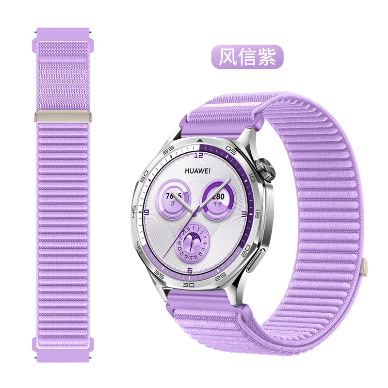 Huawei gt5/watch5 ナイロンストラップ、ワイルドマウンテンパターンナイロンループストラップ 18/22mm ユニバーサルに適しています。|undefined