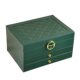 Multifunctional Prism Leather Jewelry Box Three-Layer Jewelry Bracelet Jewelry Box Hardware Lock Ring Earring Storage Box