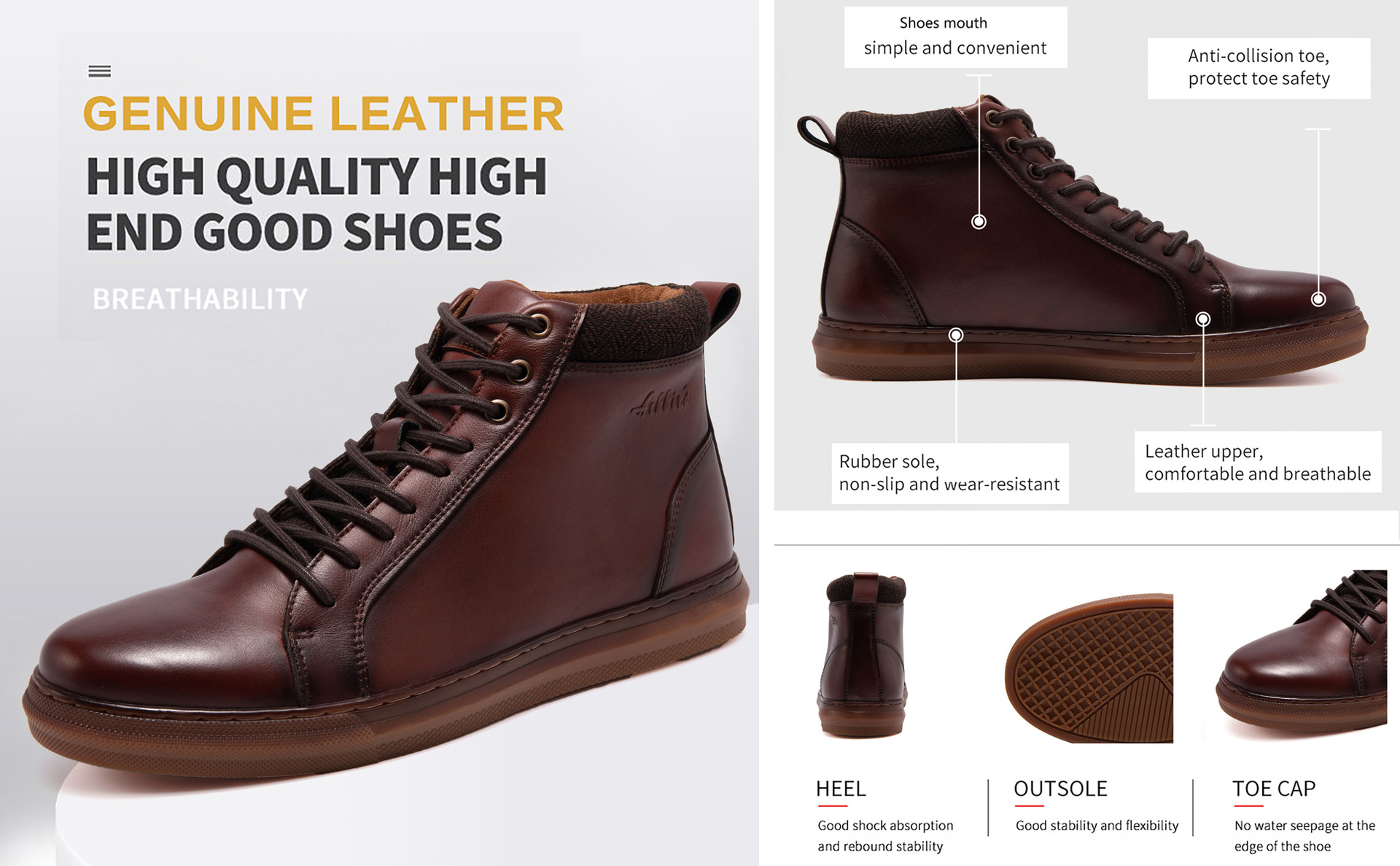 Stivali Martin da uomo Stivaletti alla caviglia Stivali da moto da uomo Stivali eleganti casual Stivali Chukka impermeabili_voghion.com