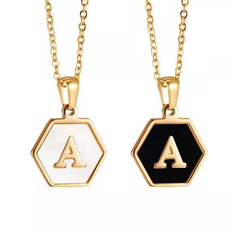 Fashion Hexagon Stainless Steel Pendant Necklace Plating Shell Stainless Steel Necklaces display picture 1