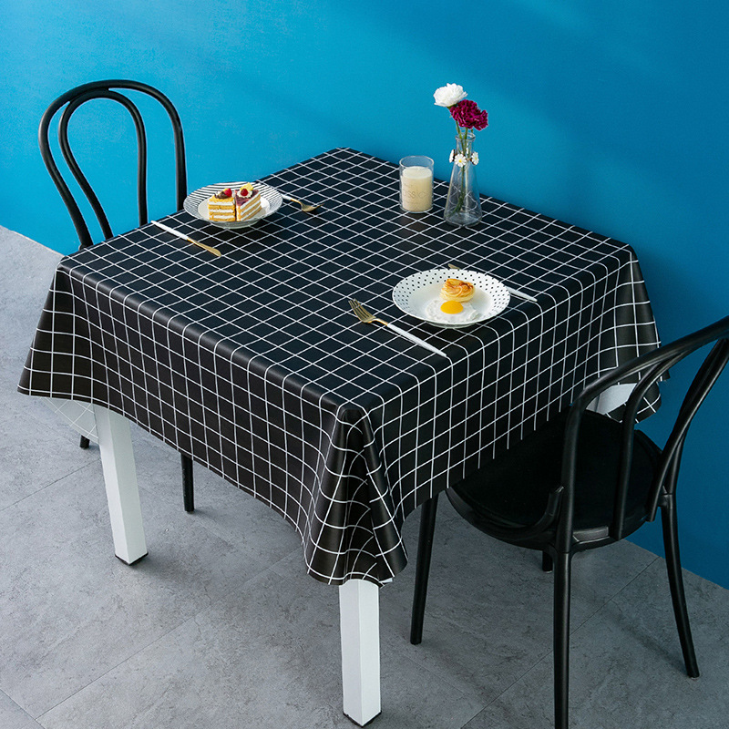 Mantel impermeable a prueba de aceite desechable tela de escritorio ins Estilo nórdico mesa cuadrada tela PVC mesa de café Mesa estera mantel