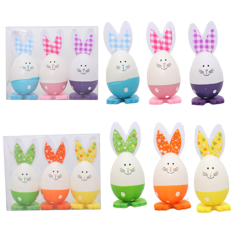 Cross-border Amazon rabbit egg Easter rabbit egg painted Easter decoration children's toys