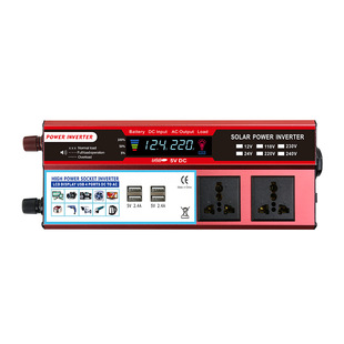 Cross-border explosions 2000W car inverter multi-socket photovoltaic inverter 4USB fast charging power conversion