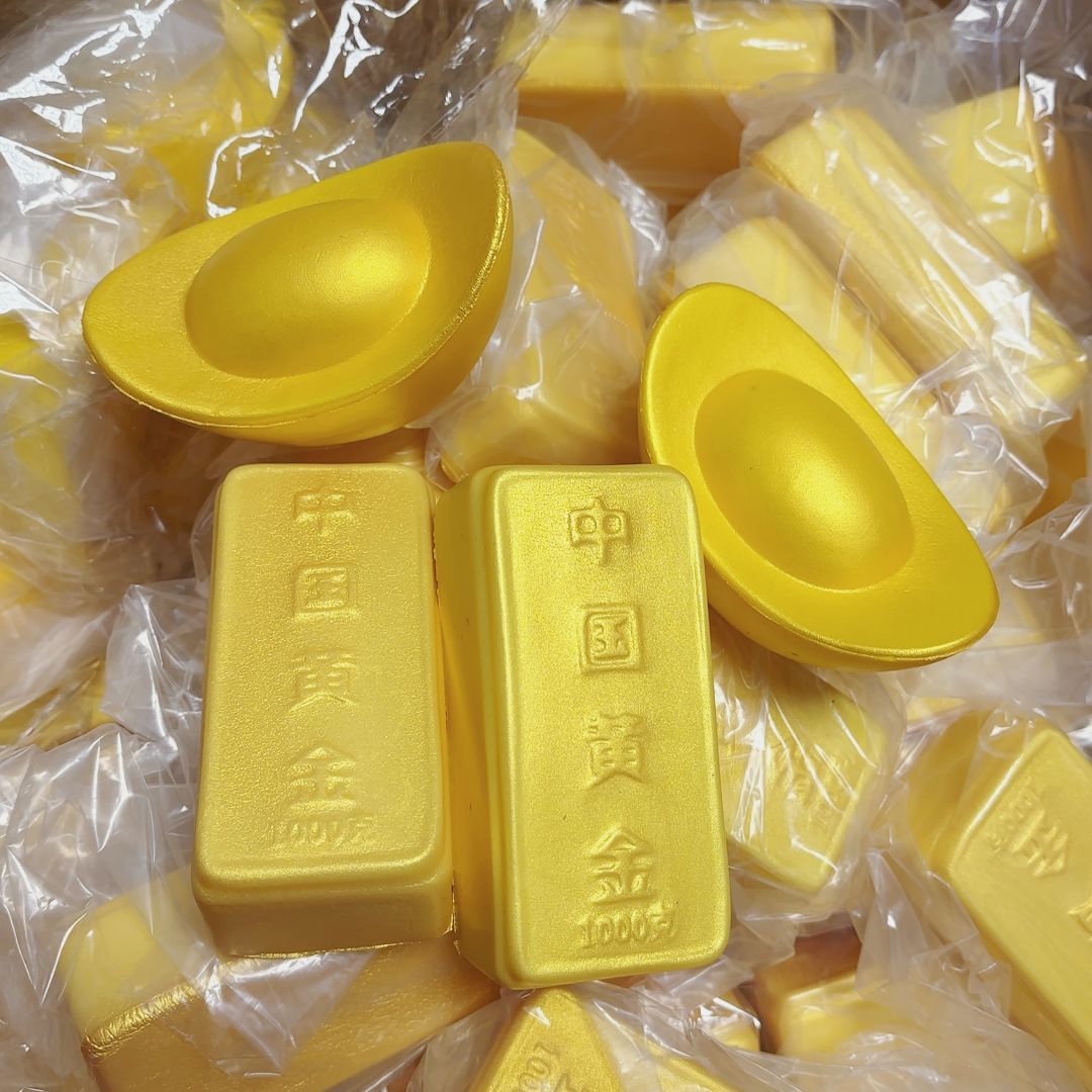 1 lingote de oro húmedo y suave, rebote lento