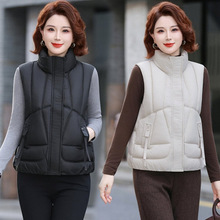 中老年马甲女短款外穿妈妈新款秋冬时尚宽松百搭马夹加厚坎肩背心