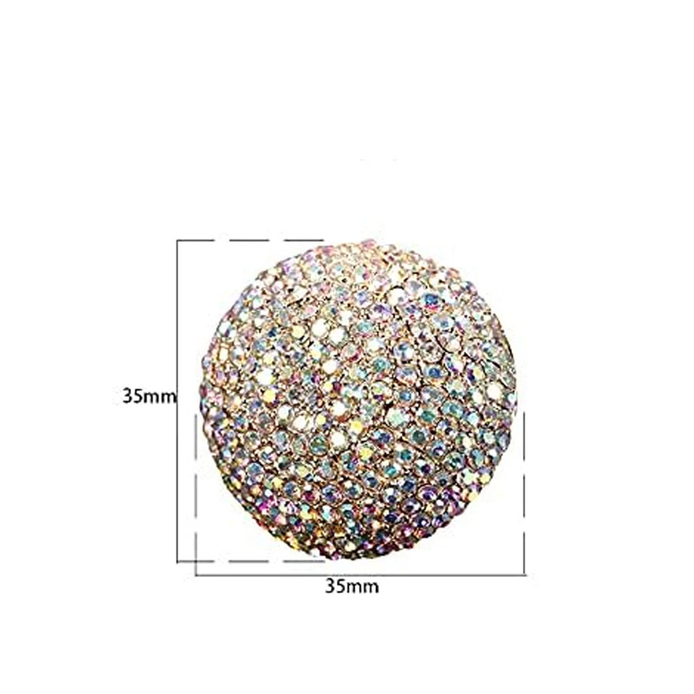 1 Piece Quantity Daily Occasion Copper Material Round Pattern Copper Inlay Round Rhinestones Open Rings