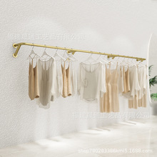 服装店展示架上墙壁挂式货架金色陈列衣服架子男女装童装店挂衣架