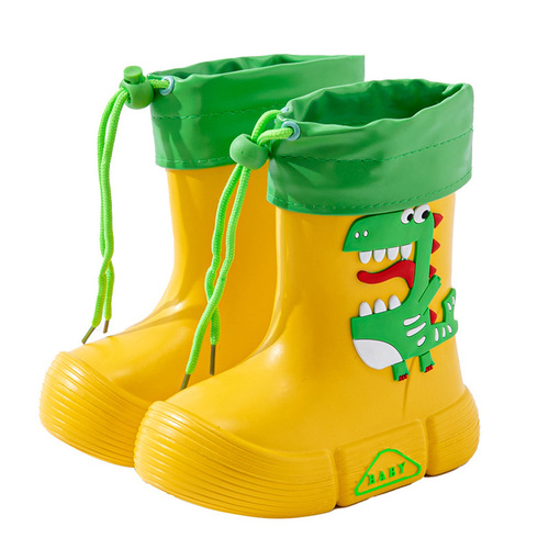 Shepherd boy baby rain boots children's cartoon poop-stomping rain boots non-slip rain boots boys and girls lightweight soft-soled children's water shoes