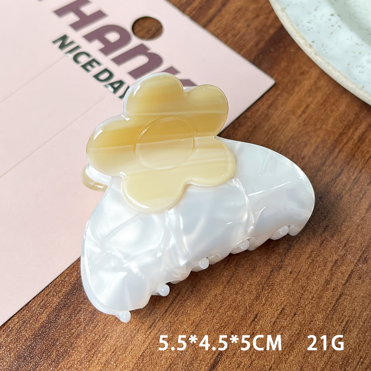 Retro nicho francés acético empalme flores tiñez agarrar clips temperamento pequeño tarjeta de cabello de tiburón clip de cabello adornamiento para mujeres image 7
