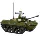 Little Luban Building Blocks BMD Paratroopers Airborne Chariot Model BTR80 Wheeled Ramp Chariot Carrier Armored Anti-aircraft Gun