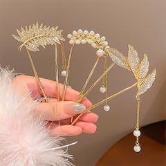 Pearl U-shaped Hairpin for Women - 2024 New Arrival Chinese Style Hairpin with Ancient Aesthetic - Perfect for Rear Hair Bun - Hair Accessory