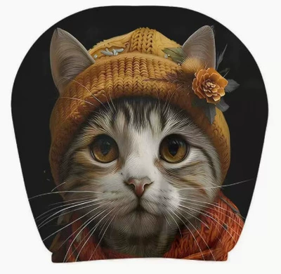 Universal seat cover – shipped on behalf of customers, car - yellow-woolen-hat-cat-double-sided-printing-1-piece