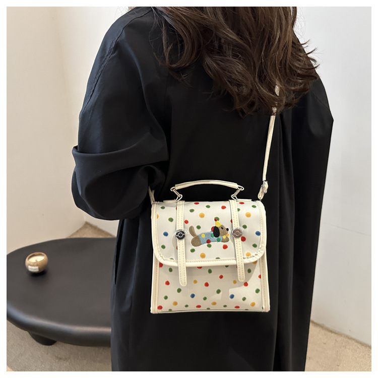Cute cartoon Dachshund backpack for women 2024 new multi-functional bag, fashionable commuting single-shoulder crossbody small square bag undefined