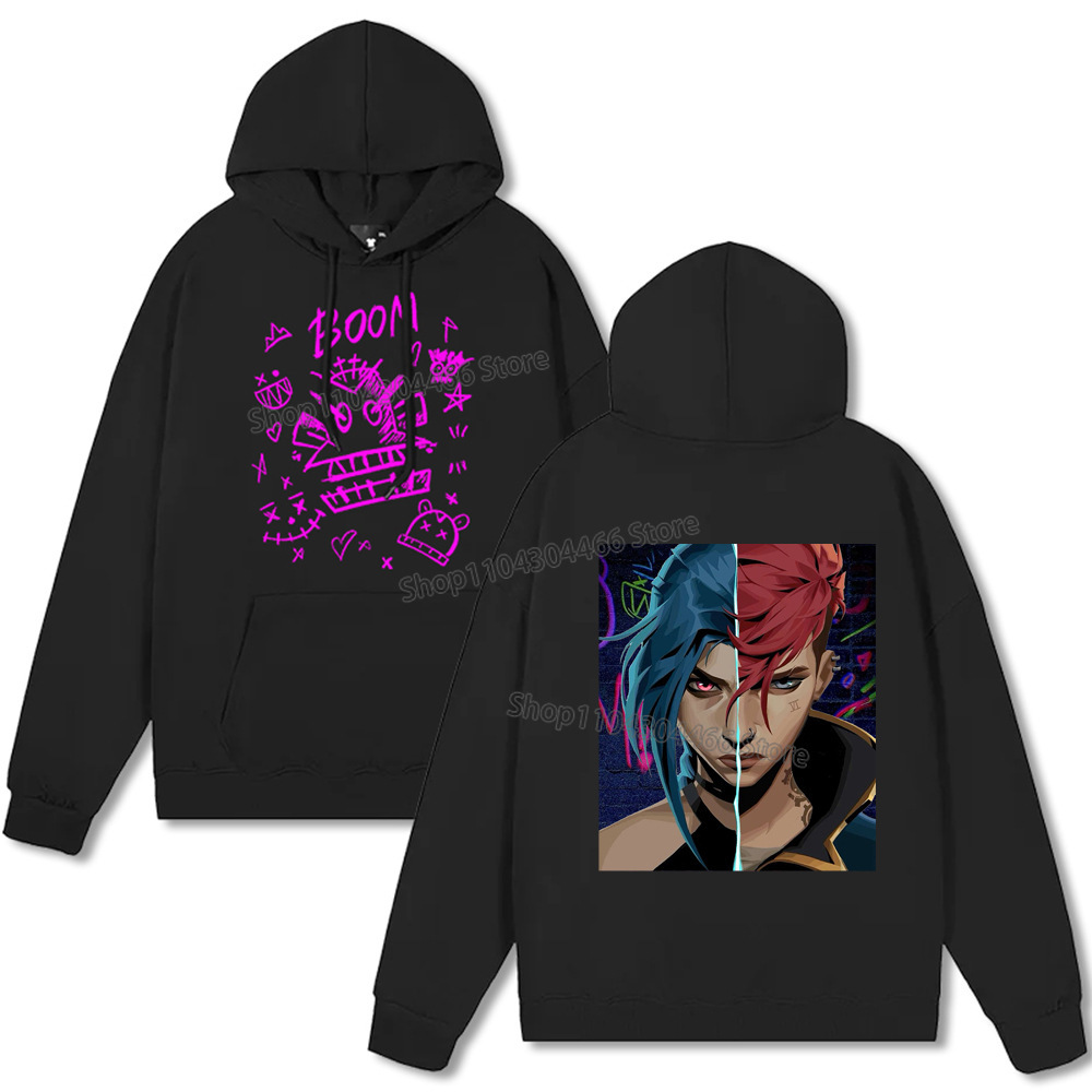 Arcane Hoodie Y2k Clothes Jinx Arcane Pullover for Men/women