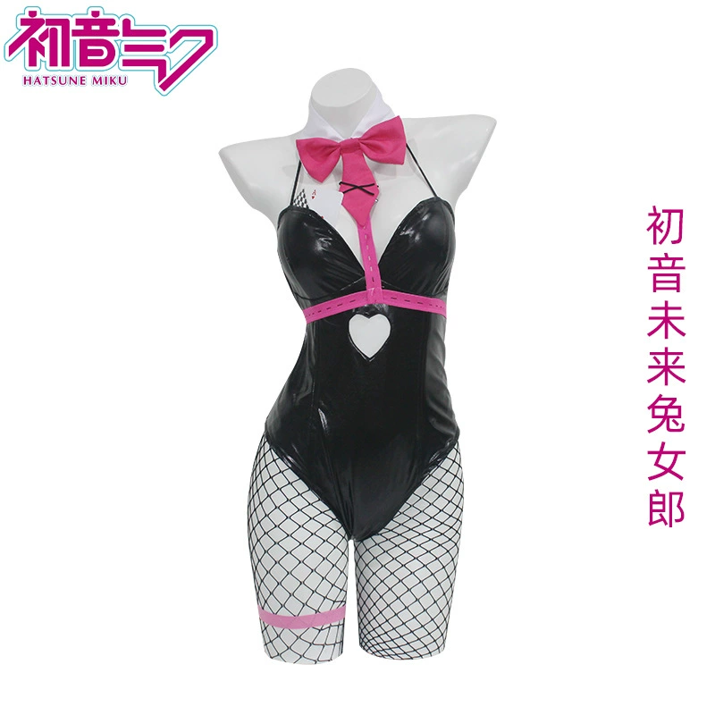 Косплей боди-йлет Hatsune Miku зайчиха, полный костюм, размеры XS–XXXL