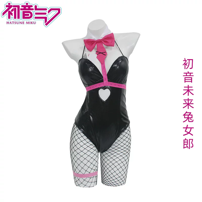 Косплей боди-йлет Hatsune Miku зайчиха, полный костюм, размеры XS–XXXL