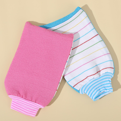 Bijing AB Double-Sided Scrubbing Towel, Coarse and Fine on Both Sides, Adhesive Fiber, Removes Dirt Without Pain, Two-Sided Bath Towel