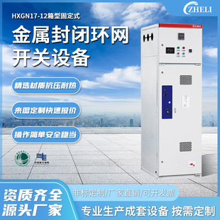 Customized factory processing HXGN17-12 box type fixed AC metal enclosed high voltage switch cabinet ring network cabinet