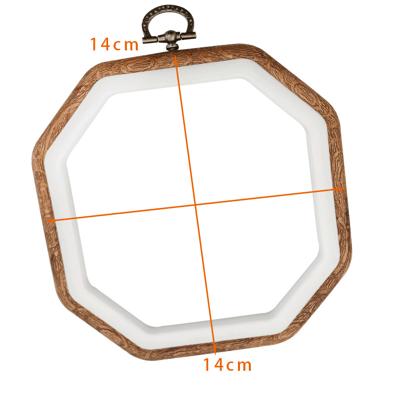Imitation Wood embroidery 14*14 octagonal