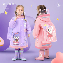 備美児童レインコート卸売りの新しい女の子レインコートeva幼稚園のかばん位学校の赤ちゃん連体レインコート