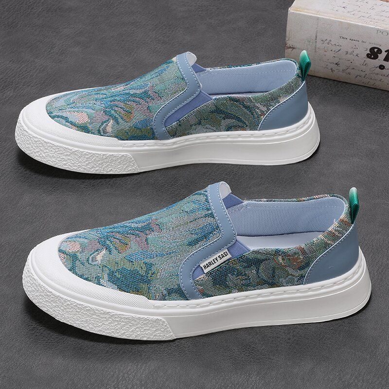 Stoffschuhe für Herren im Sommer, einbeinige, lässige Fahrschuhe für Herren, atmungsaktive Segeltuchschuhe, niedrig geschnittene Herrenschuhe mit weicher Sohle_voghion.com