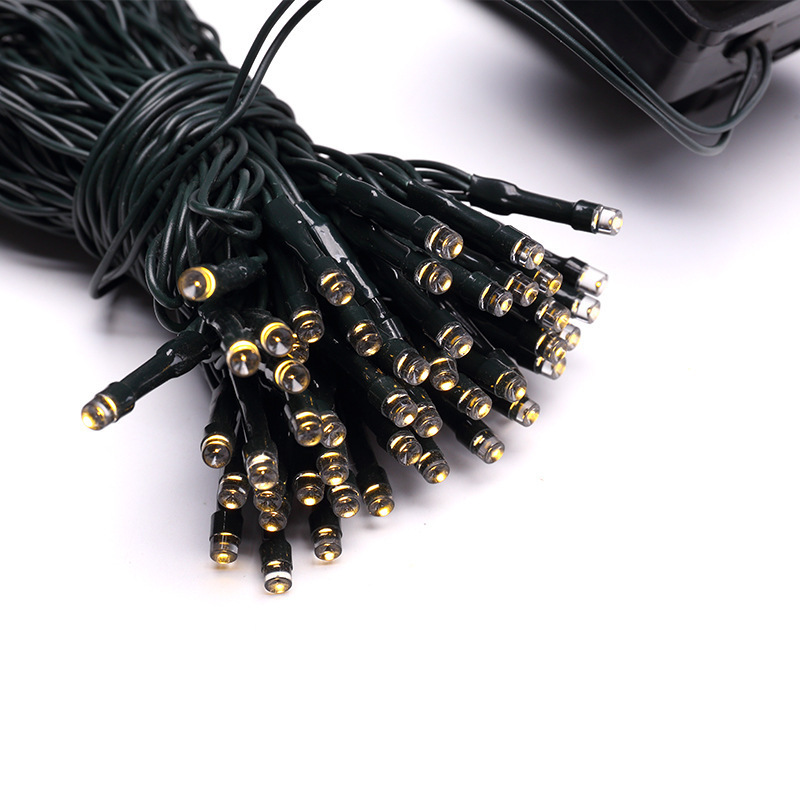 Guirnaldas de luces LED de gran venta transfronterizas, guirnaldas de luces solares para decoración navideña, guirnaldas de luces impermeables para exteriores, luces de ambiente