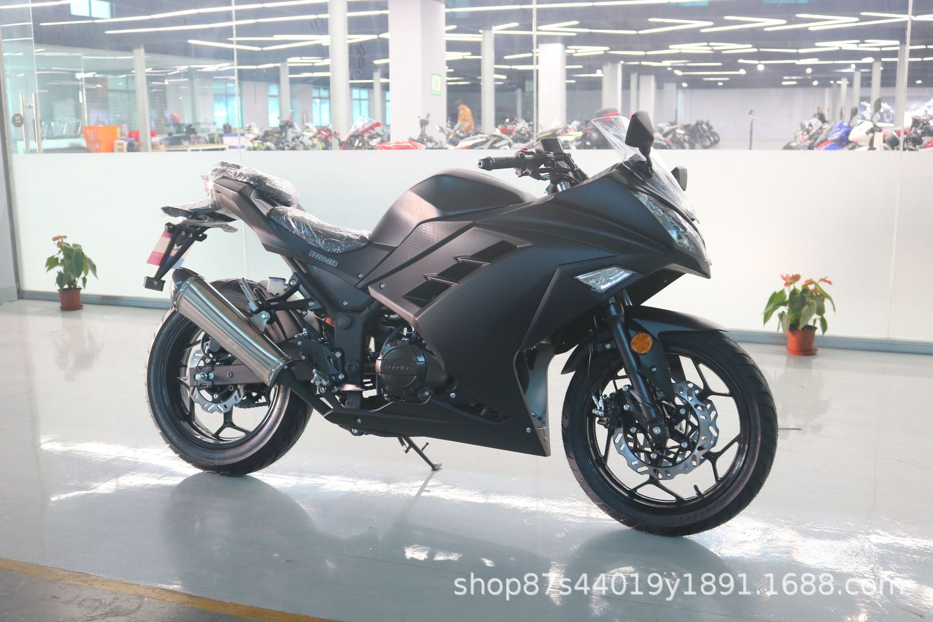 License-able motorcycle Kawasaki Ninja, twin-cylinder racing replica, Horizon sportbike, adult gasoline-powered sportbike, complete vehicle