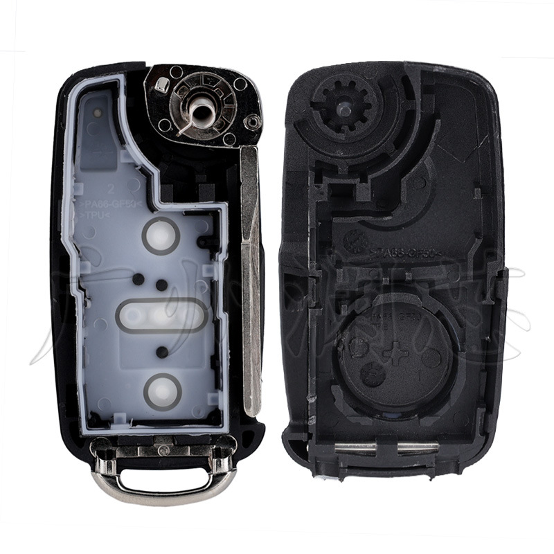 Suitable for Volkswagen Skoda 2/3/4 Button Golf Mk6 Tiguan Touareg Folding Remote Control Car Key Shell