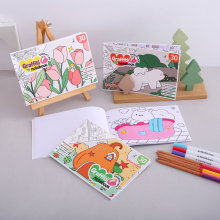 卡通便捷跨境涂鸦本30张儿童水彩涂色本幼儿启蒙涂画本儿童填色本