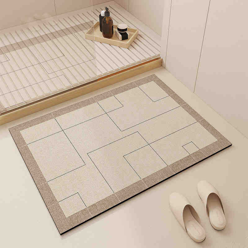 La alfombra de barro de diatomeas Wabifeng absorbe agua, es resistente a la suciedad y es fácil de cuidar.