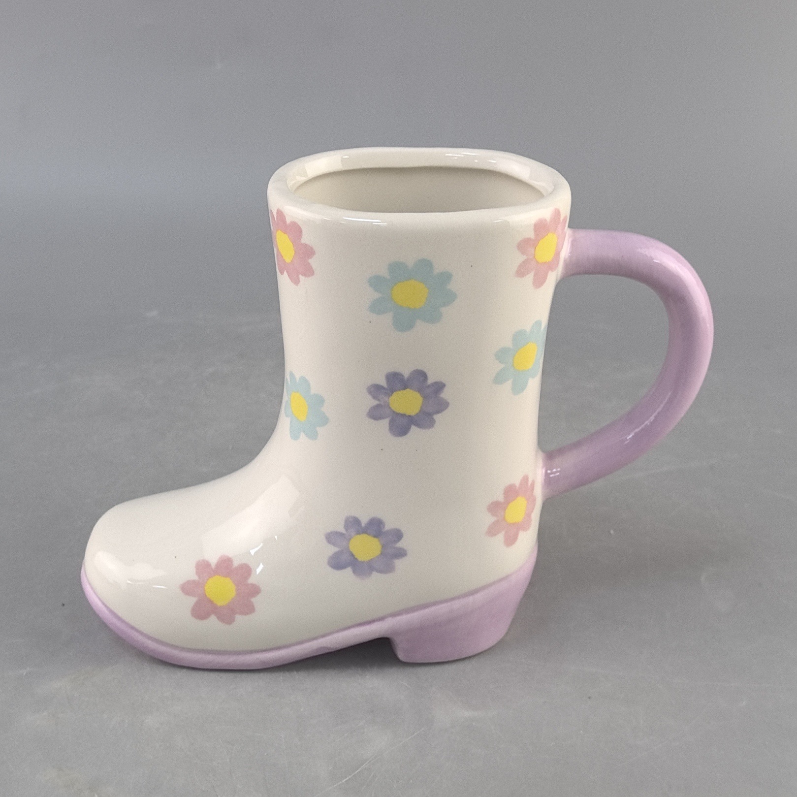 Personalidad de Amazon botas de Navidad tazas de cerámica artesanía de talón bajo tazas de botas hechas a mano