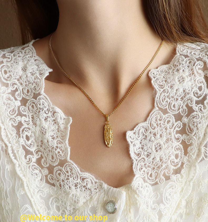 PVD Coated Real Gold Plated Geometric Titanium Steel Fashion Waterproof Non Tarnish Necklace display picture 1