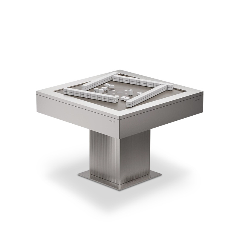 Mesa de mahjong de sala de ajedrez y cartas italiana automática 2024 nueva máquina de mahjong eléctrica para el hogar mesa de gorrión premium plata