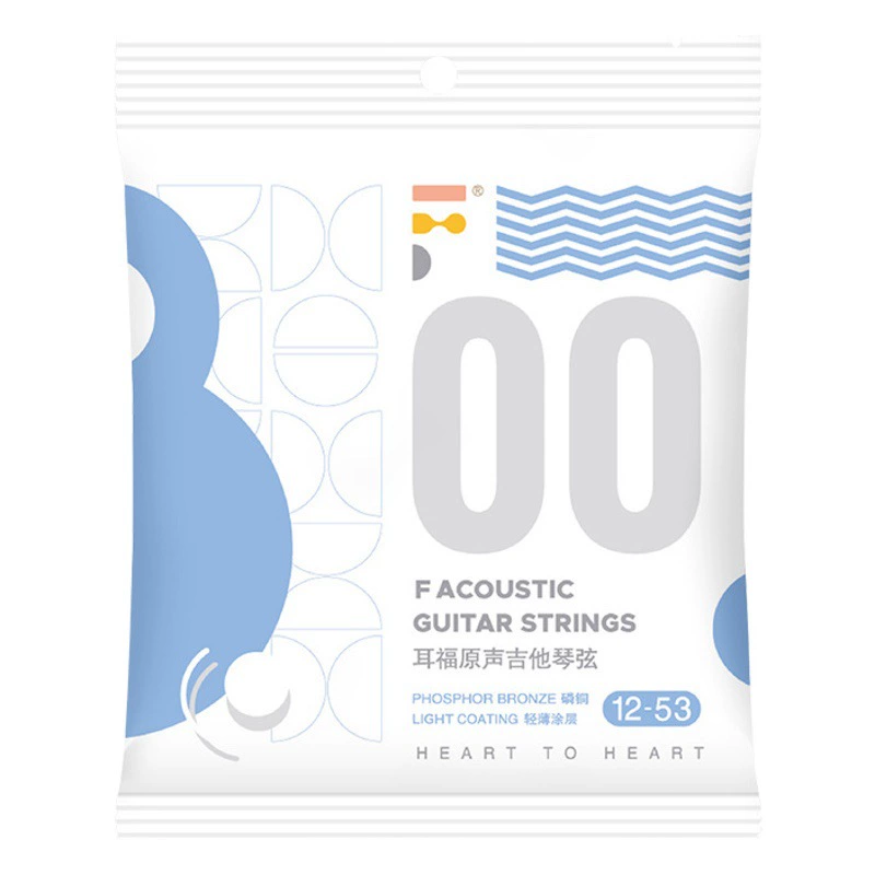 F Ear Fu народные гитарные струны 00 набор из 6 штук полный набор линии Xuan 1 Xuan фосфорное медное покрытие ржавчины деревянные гитарные струны