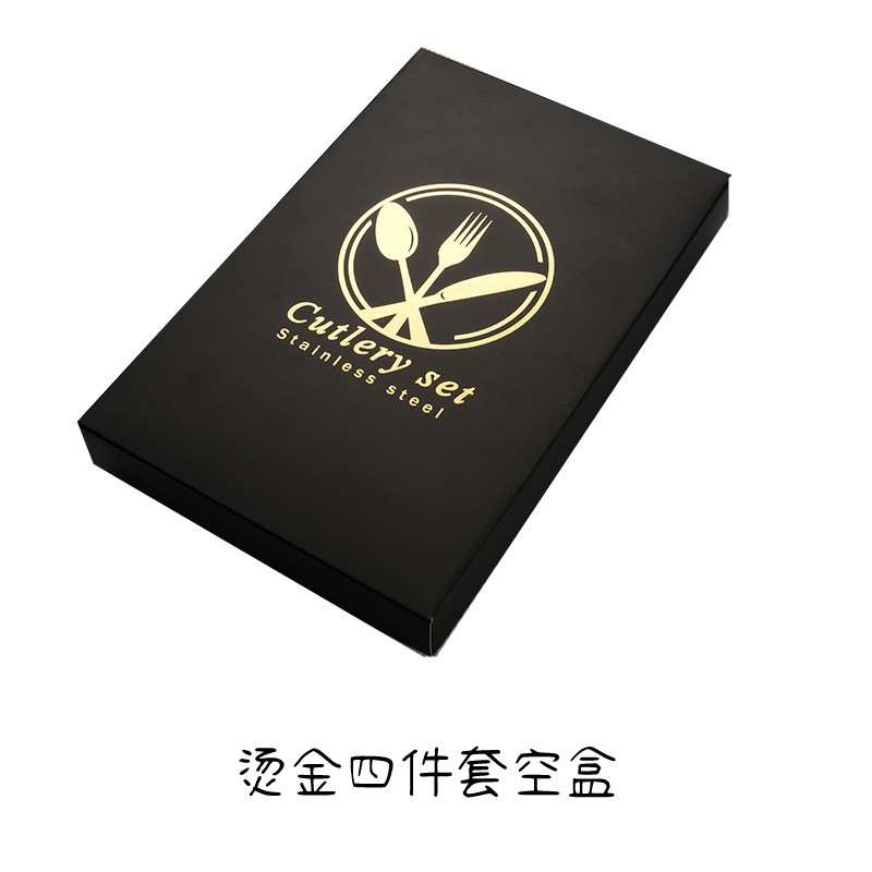 304 cuchara de acero inoxidable subred rojo portugués cuchillo tenedor cuchara de café de oro Acero inoxidable vajilla occidental traje