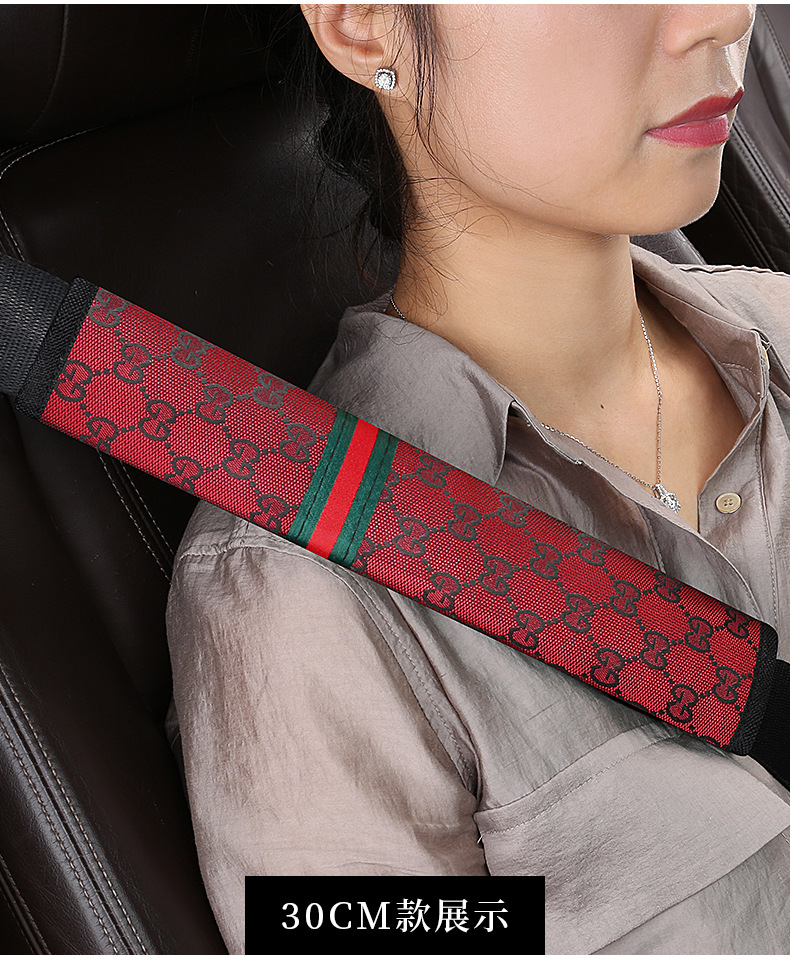 Car seat belt shoulder pad four seasons universal linen extended super long anti-wear clothing large truck safety belt protective cover