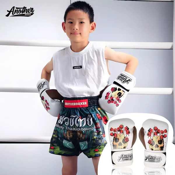 An Children's Boxing Gloves Set for Boys and Girls, Parent-Child Set, Boxing Gloves for Taekwondo, Martial Arts, Fighting, Sanda, and Punching Bags