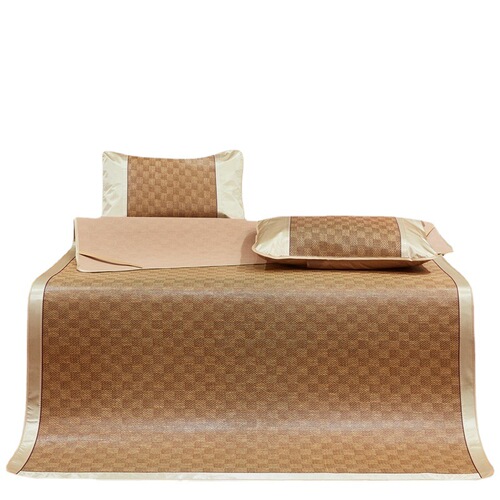 Summer foldable rattan mat single and double person cooling mat set of three 0.9 meters student dormitory unit air conditioning mat wholesale