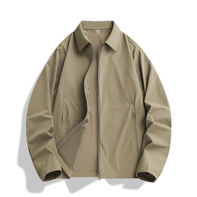 Men's Zipper Sweatshirt 2026 Spring New Style Breathable Windproof Jacket Casual Outdoor Jacket Lapel Windbreaker Men's Zipper Sweatshirt 2026 Spring New Style Breathable Windproof Jacket Casual Outdoor Jacket Lapel Windbreaker