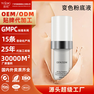 Source Factory Oem Natural Moisturizing Non-Stuck Powder Concealer Moisturizing Oil Control Non-Removing Makeup Discoloration Liquid Foundation Customization