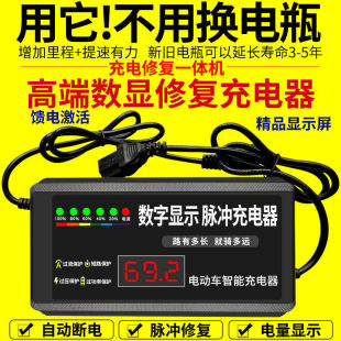 Activate the Battery to Starve to Death, Digital Display, Automatic Power-Off Battery Car Charger 48V60V20Ah, Universal for Two-Wheeled and Three-Wheeled Electric Vehicles