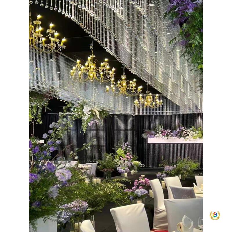 ✪ Trendy Wedding Crystal Bead Curtains, Bead Strings, Bead Chains, Ceiling Decorations for Wedding Venues, Pineapple Bead Door Curtains