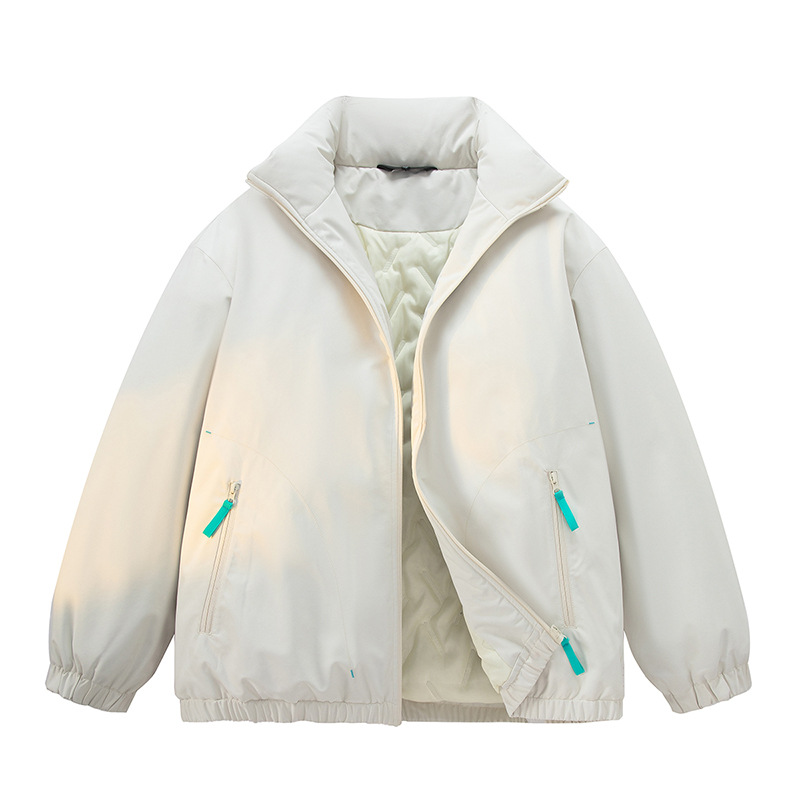 Steppjacke mit Stehkragen für Damen und Herren, Herbst-Steppjacke, dicke, lockere Steppjacke für Paare_voghion.com