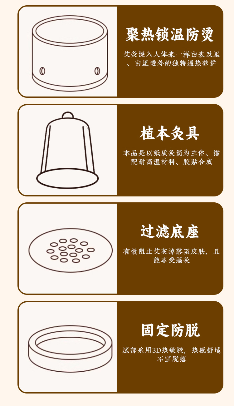 Mini Hanging Moxa Roll Stick Paper Tube Moxibustion Box for Body Relaxation Portable Warming Tool quality and texture