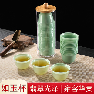 ✅ Disposable Tea Cup Rice Husk Kung Fu Tea Cup Small Hospitality Thickened Aviation Tea Cup Tea Ceremony Outdoor Tea
