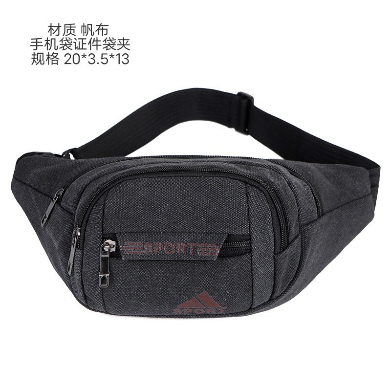 Bolsa de lona de doble capa zip