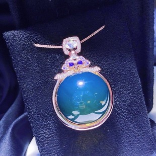 26mm Mexican Lamper Large Round Bead Seiko Inlaid S925 Silver Pendant Autumn and Winter Explosions Luxury Design