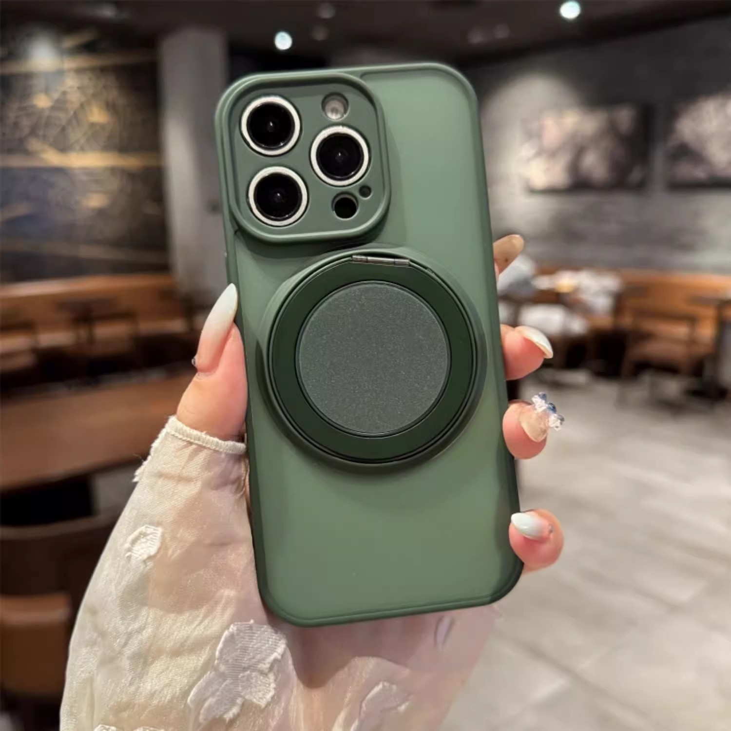 17 caso de teléfono móvil soporte giratorio 360 sensación de piel esmerilada para iPhone16 pivote de sensación avanzada 11 Apple 15pro